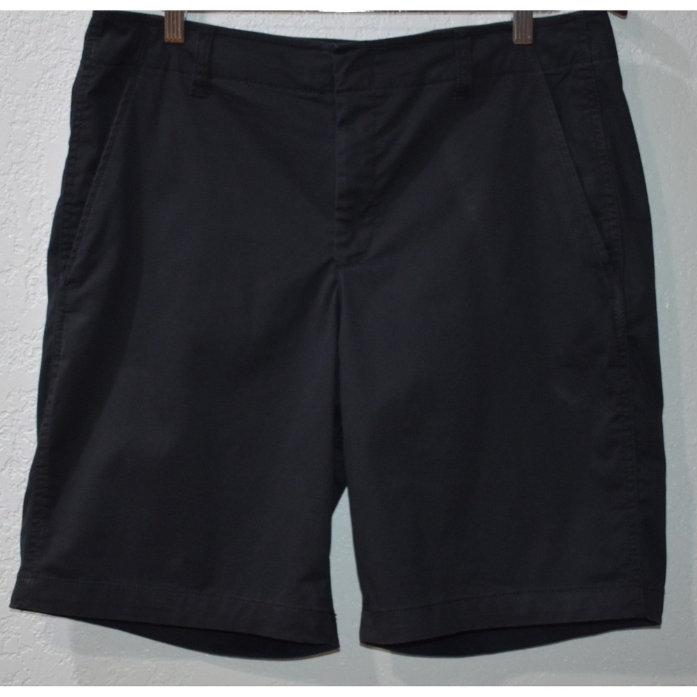 Gap Downtown Bermuda Shorts Womens 12 Black Chino Casual Mid Length Pocketed